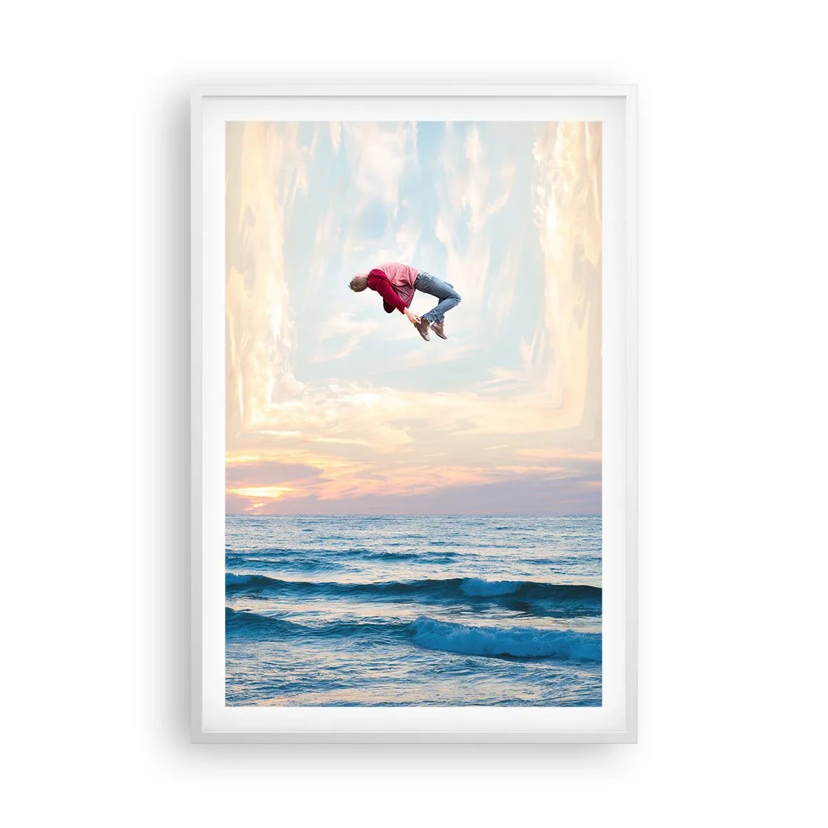 Plakát v bílém rámu - Do jiné dimenze - 61x91 cm