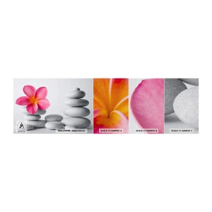 Vzor Fototapety Premium Canvas - Kámen na kameni, a na tom kameni… - Květ, Kameny, Lázně - 100x30 cm