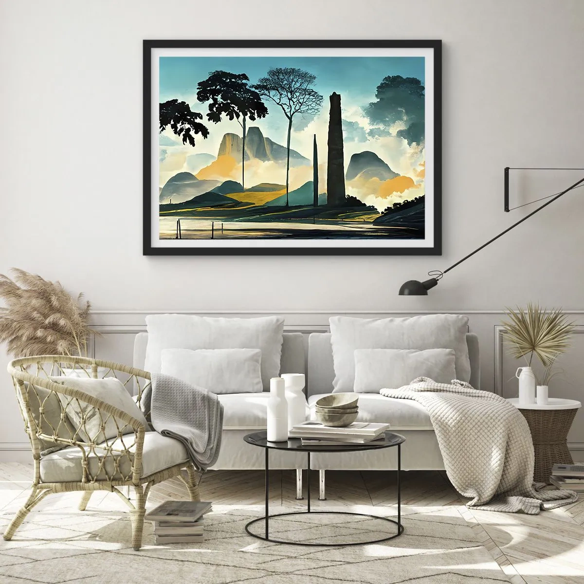 Plakát v černém rámu - Výš a výš - 70x50 cm