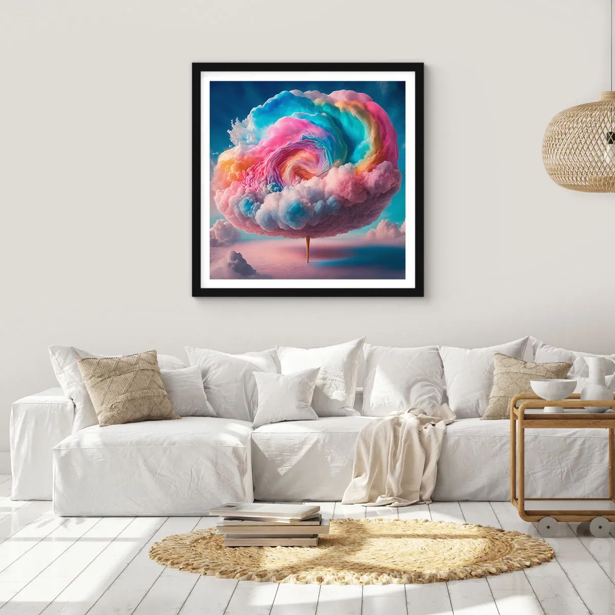 Plakát v černém rámu - Sen o zábavním parku - 50x50 cm