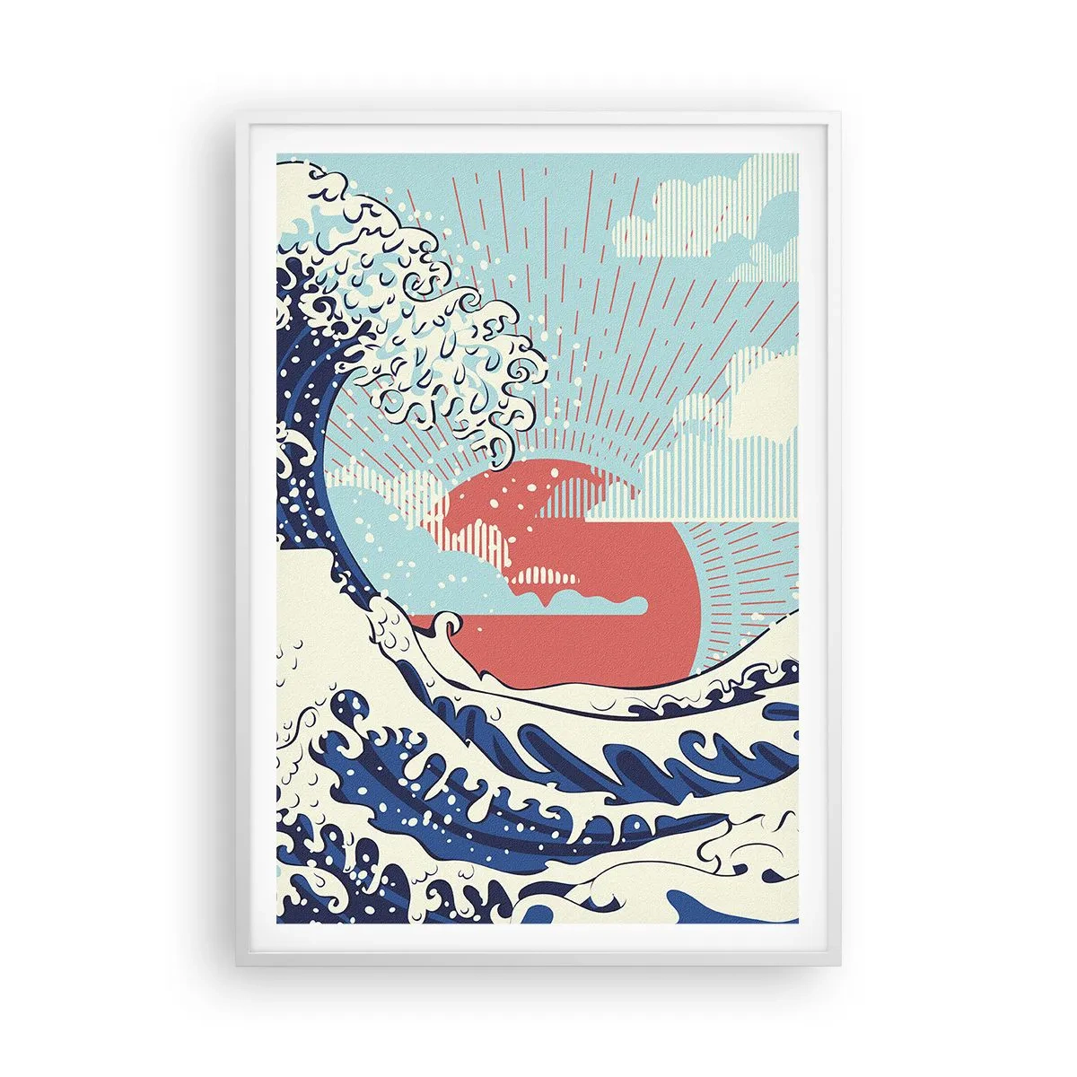 Plakát v bílém rámu - Z japonských inspirací - 70x100 cm