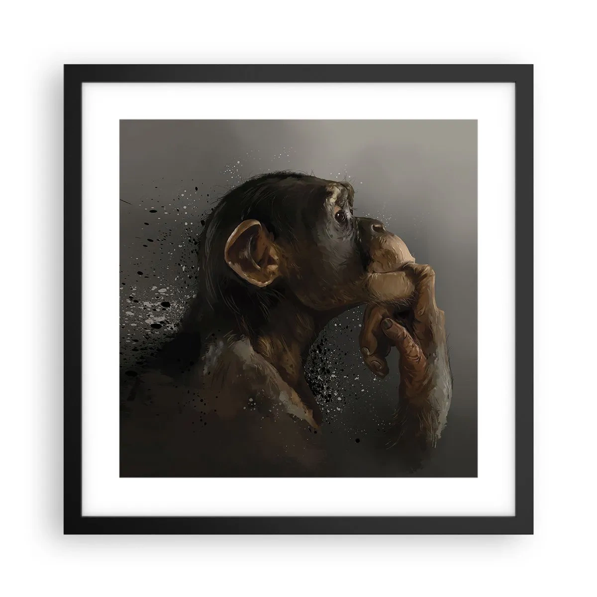 Plakát v černém rámu - Určitě myslitel - 40x40 cm