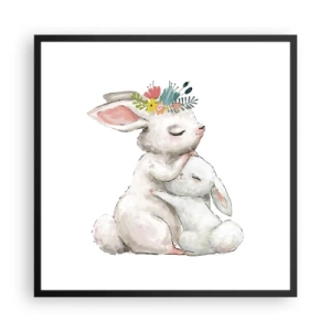 Plakát v černém rámu - Nejlepší je u mámy - 60x60 cm