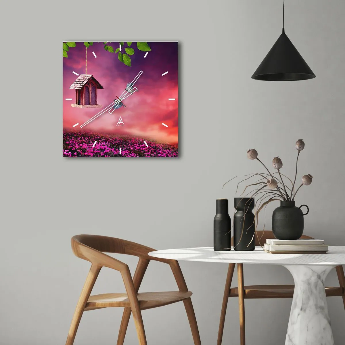 Nástěnné hodiny - Pozvání na večeři - 30x30 cm