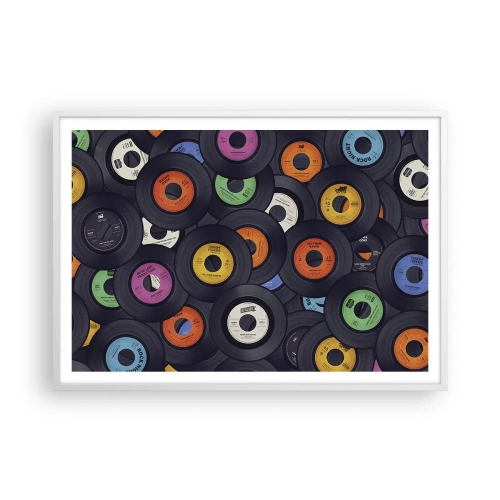 Plakát v bílém rámu - Barvy klasiky - 100x70 cm