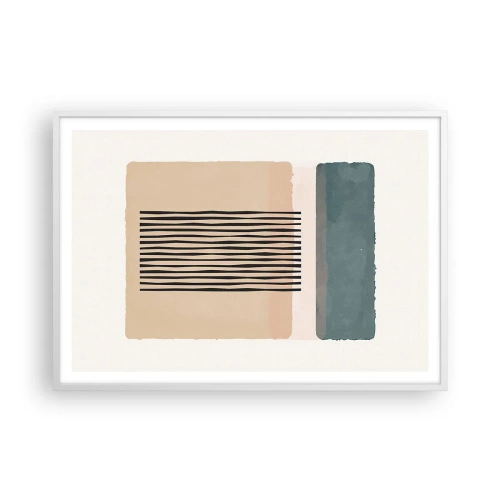 Plakát v bílém rámu - Všechno v pořádku - 100x70 cm