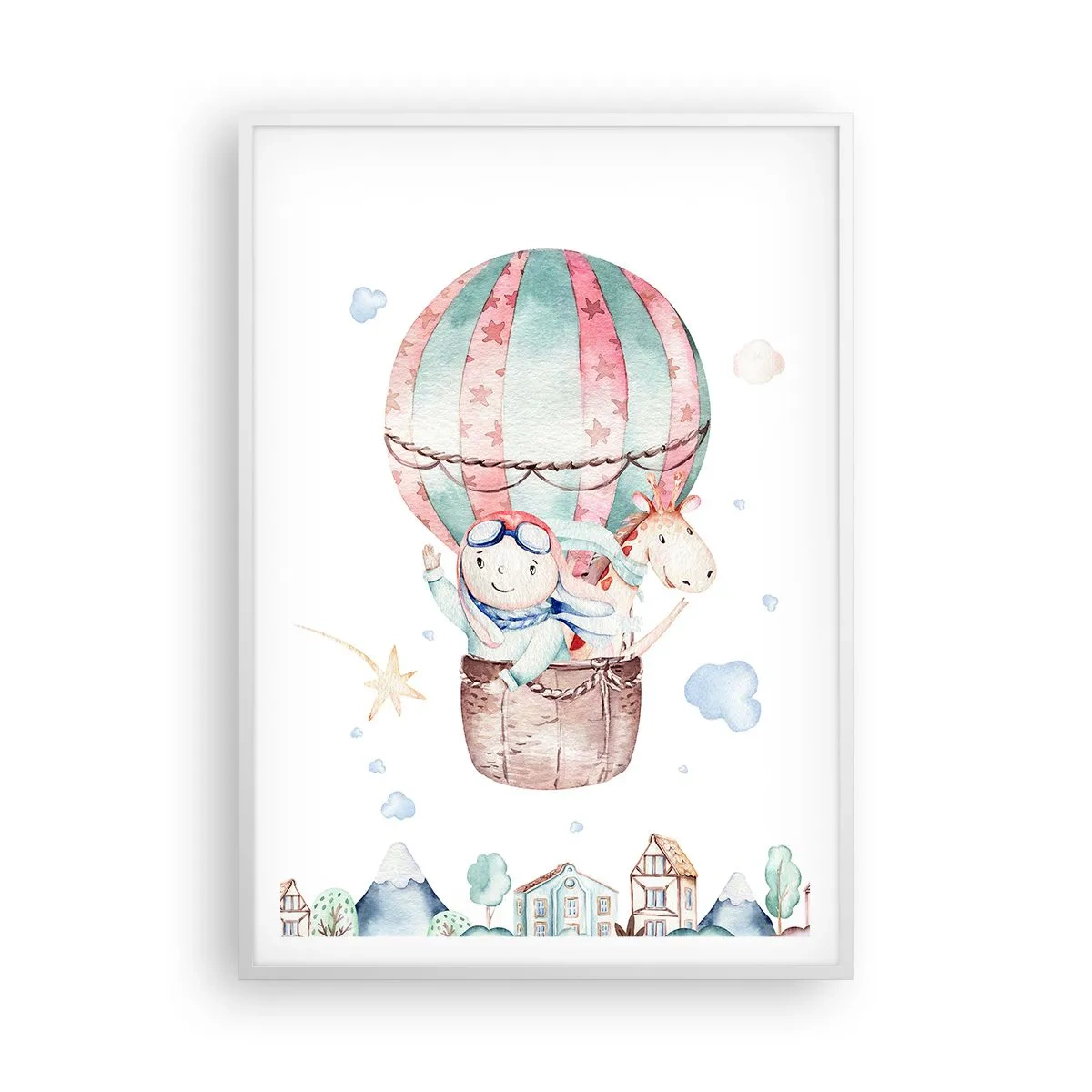 Plakát v bílém rámu - Brzy se vrátíme! - 70x100 cm