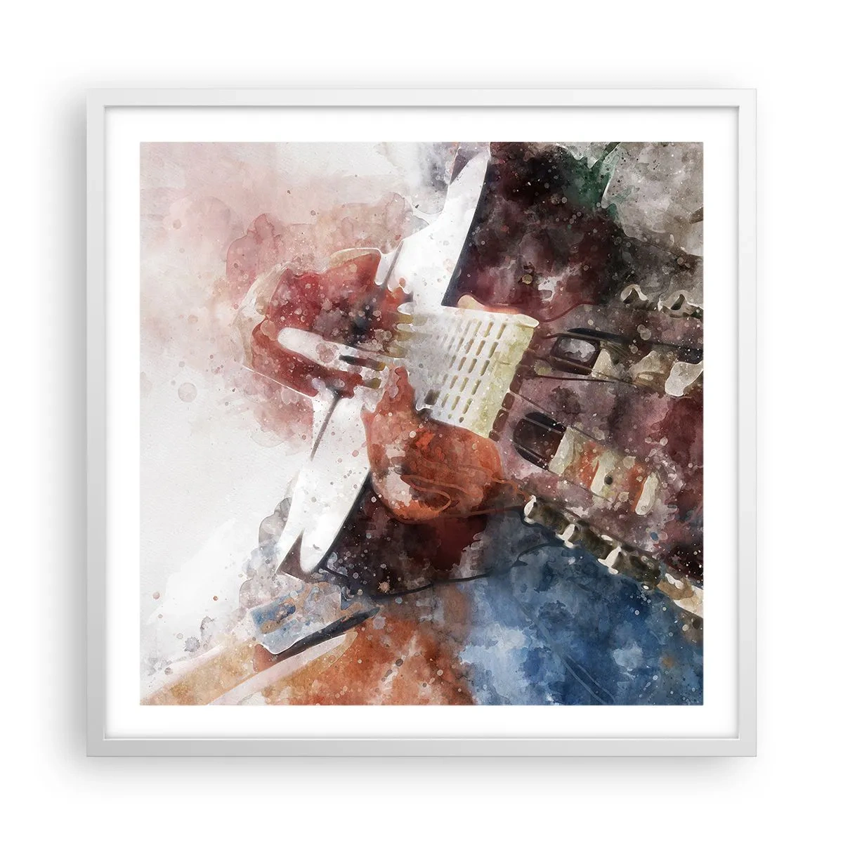 Plakát v bílém rámu - Co si o tom myslíš? - 60x60 cm