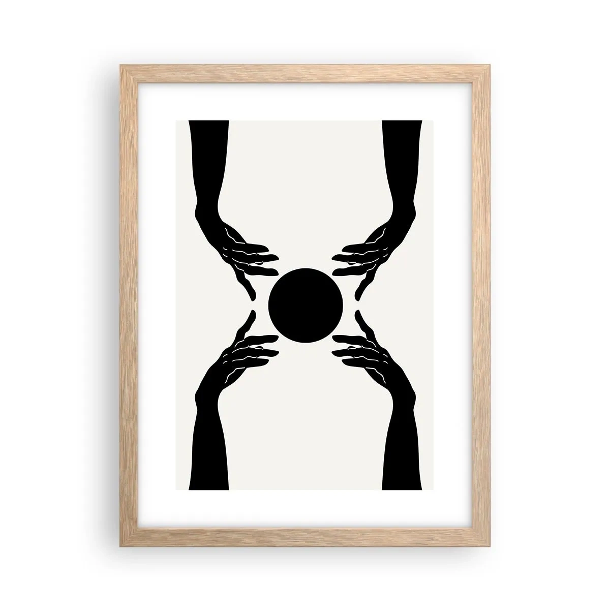 Plakát v rámu světlý dub - Tajné znamení - 30x40 cm