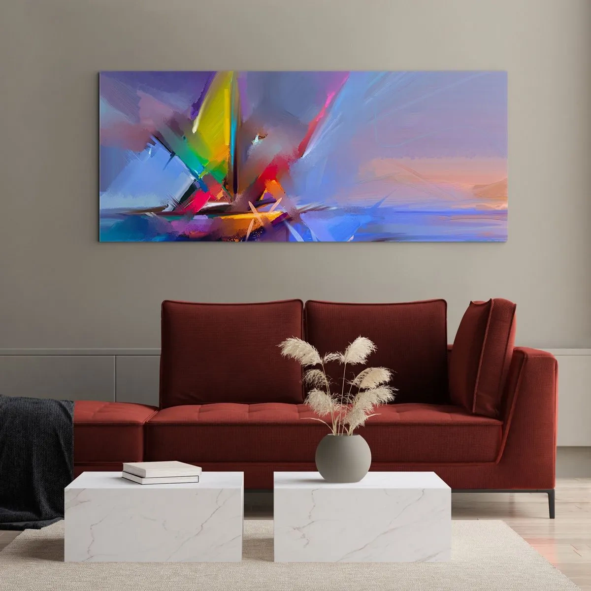 Obraz na skle - Proletěla jako pták - 100x40 cm