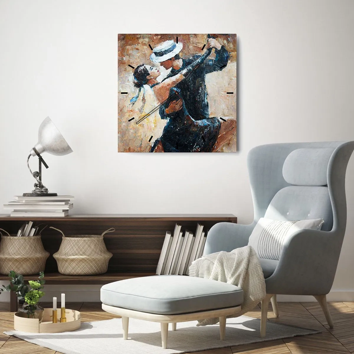 Nástěnné hodiny - A la Rudolf Valentino - 40x40 cm