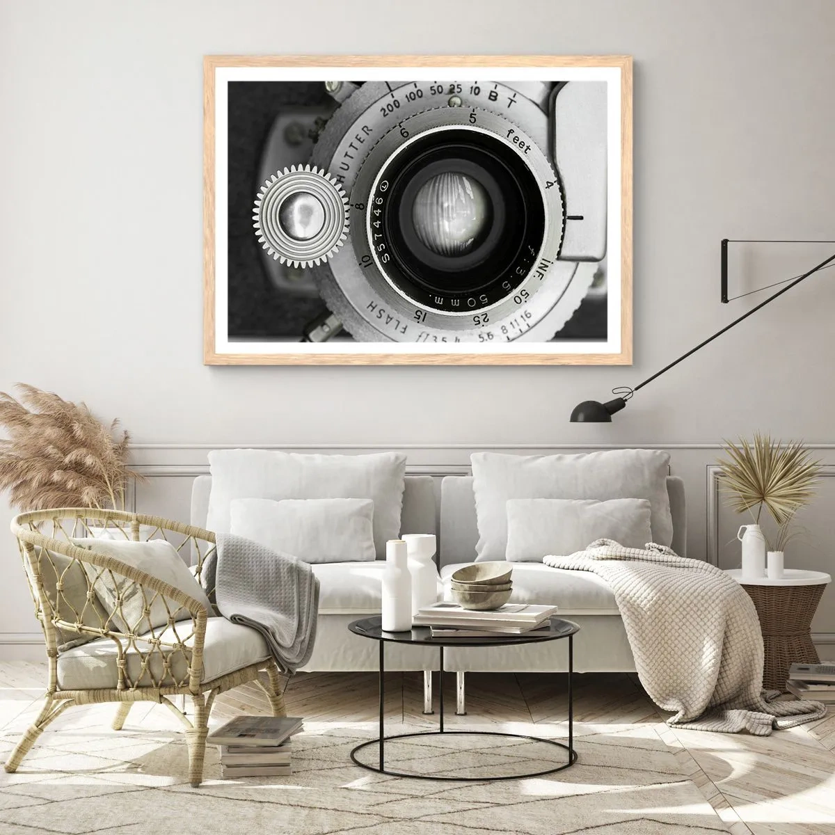 Plakát v rámu světlý dub - Příběh o Hollywoodu - 91x61 cm