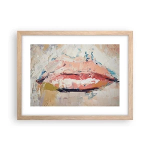 Plakát v rámu světlý dub - Probouzí smysly - 40x30 cm