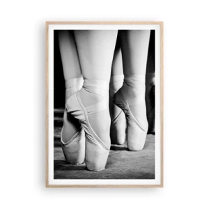 Plakát v rámu světlý dub - Společně, lehce - 70x100 cm