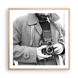 Plakát v rámu světlý dub - V retro stylu - 60x60 cm