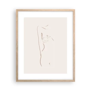 Plakát v rámu světlý dub - Tvar touhy - 40x50 cm