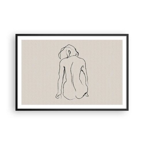 Plakát v černém rámu - Dívčí akt - 91x61 cm