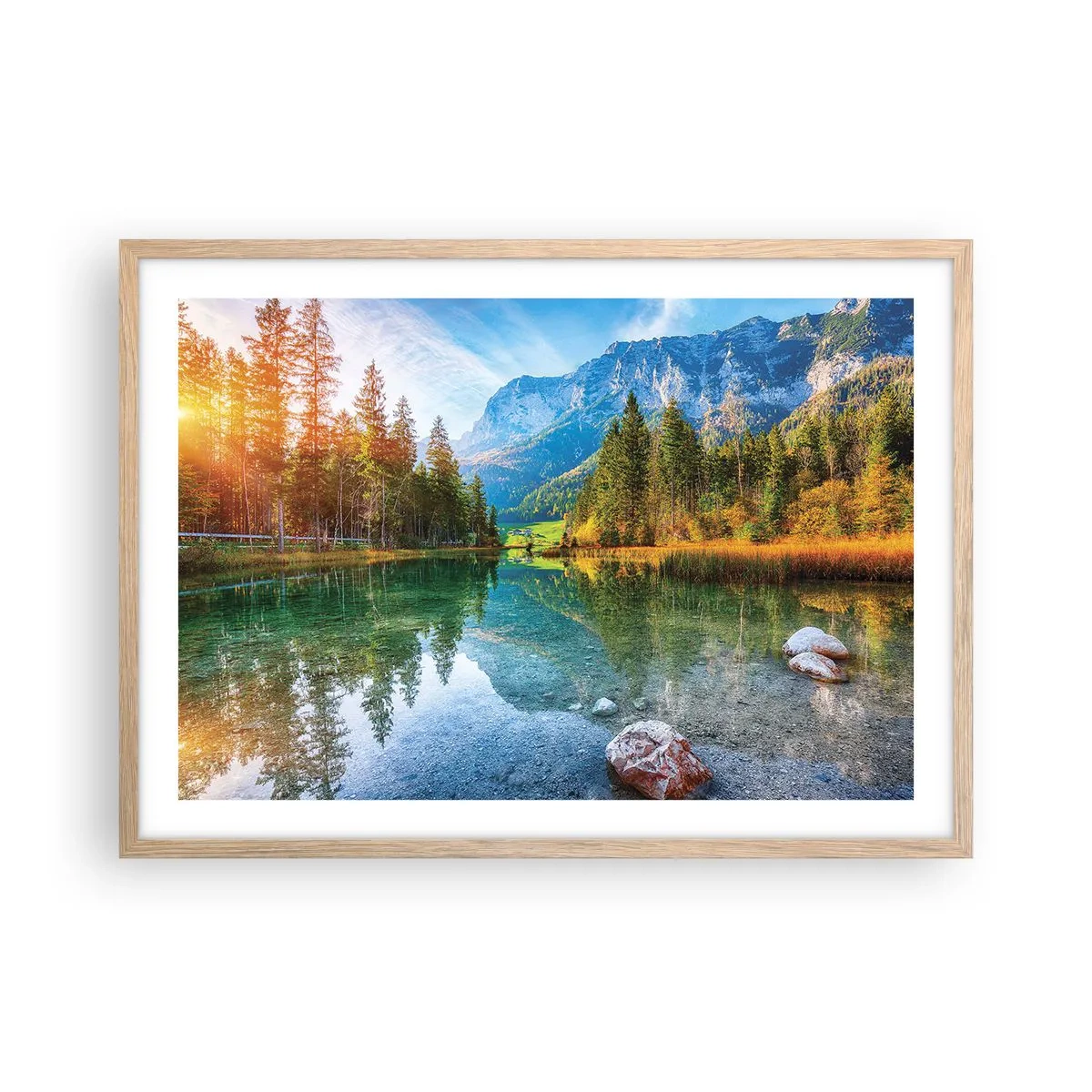 Plakát v rámu světlý dub - Něžnost podzimu - 70x50 cm