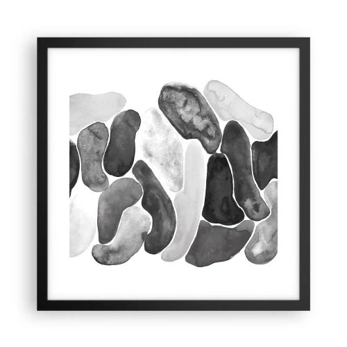 Plakát v černém rámu - Kamenitá abstrakce - 40x40 cm