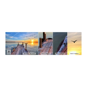 Vzor Fototapety Samolepicí Deluxe Sticker - Jít před sebe směrem ke slunci - Krajina, jezero, Dřevěný most - 100x30 cm