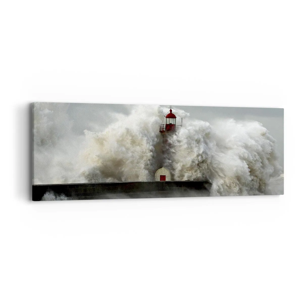Obraz na plátně - Hněv oceánu - 90x30 cm