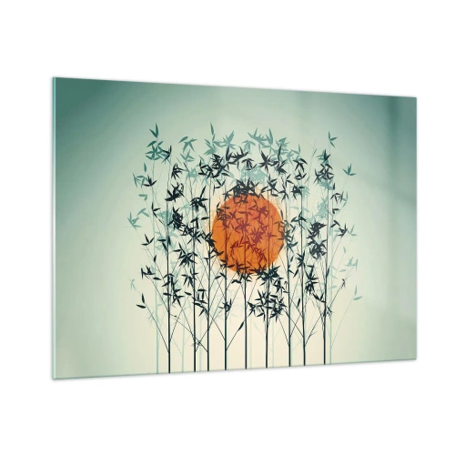 Obraz na skle - Japonské slunce - 100x70 cm