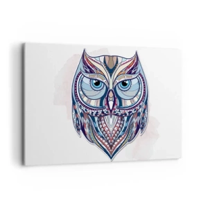 Obraz na plátně - Umělecká ozdobná sova - 120x80 cm