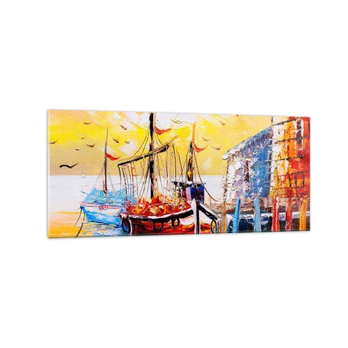 Obraz na skle - Šťastný návrat - 120x50 cm