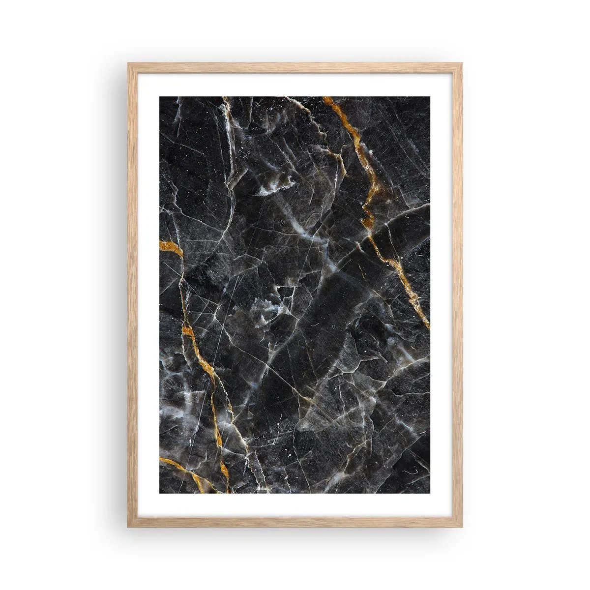 Plakát v rámu světlý dub - Vnitřní život kamene - 50x70 cm