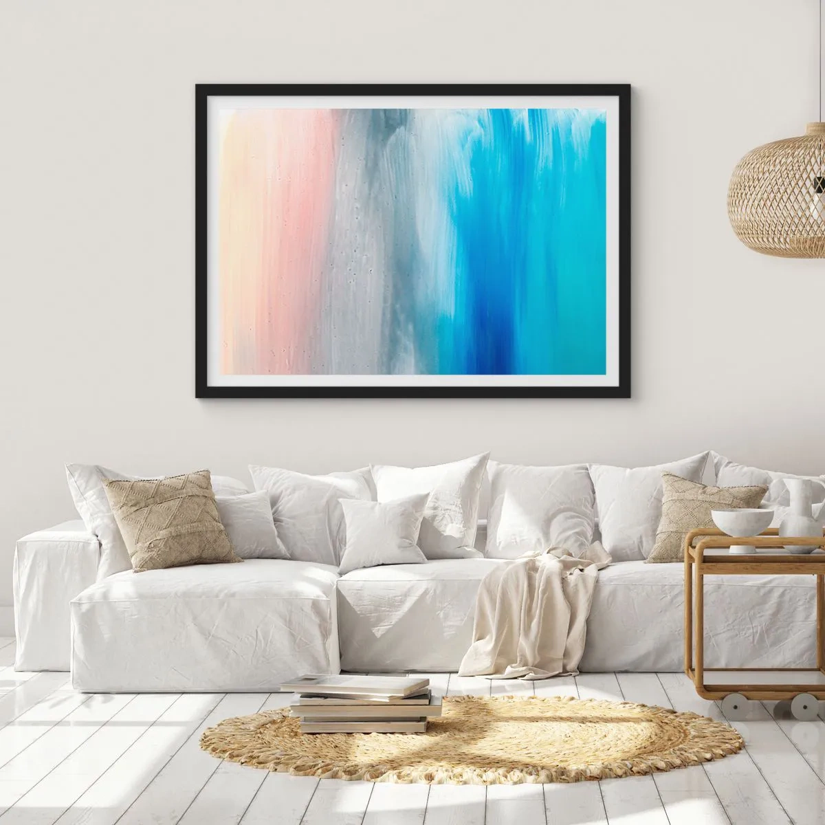 Plakát v černém rámu - Živly: vzduch - 100x70 cm