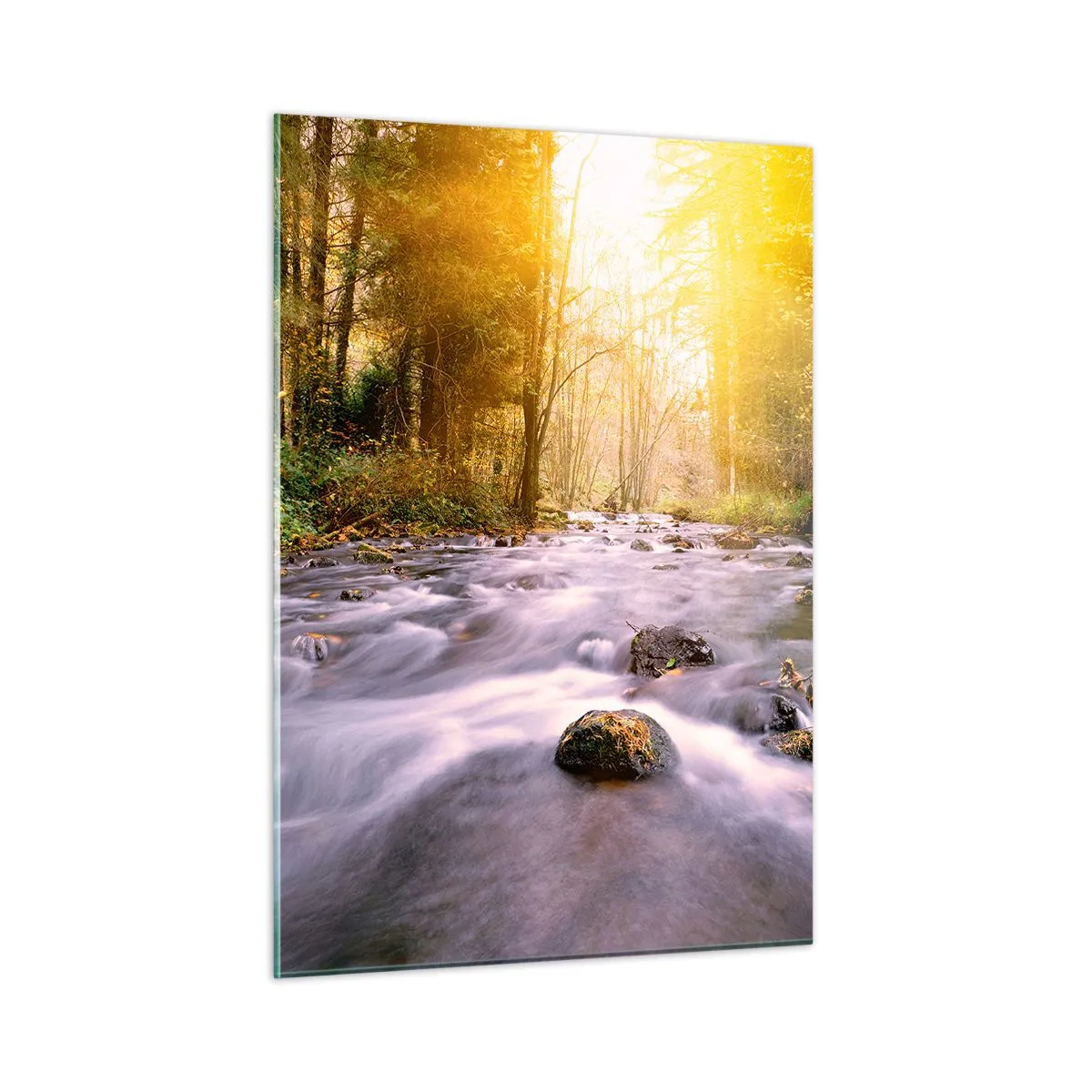 Obraz na skle - Malachit ve stříbrně-zlaté podobě - 50x70 cm