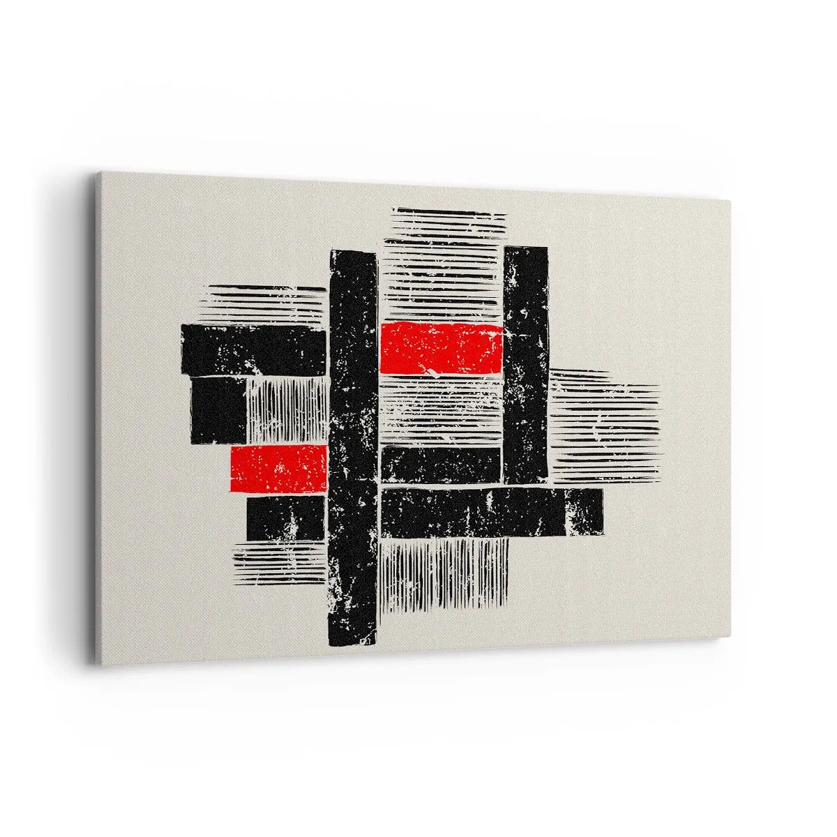 Obraz na plátně - Červené a černé - 100x70 cm