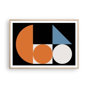 Plakát v rámu světlý dub - Figurínový systém - 100x70 cm