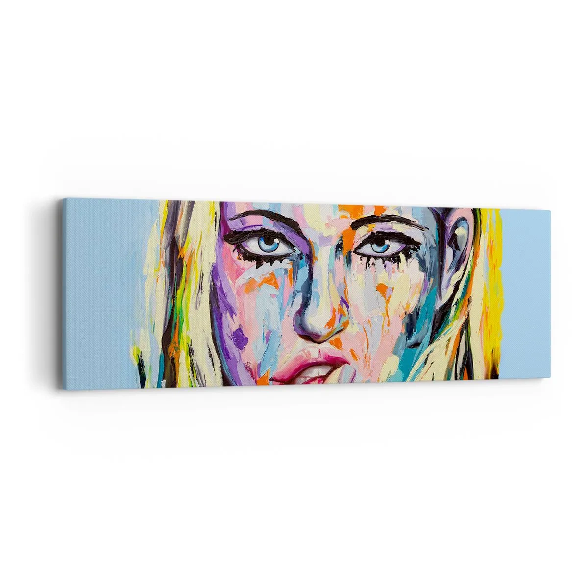 Obraz na plátně - Podívej se jí přímo do očí - 90x30 cm
