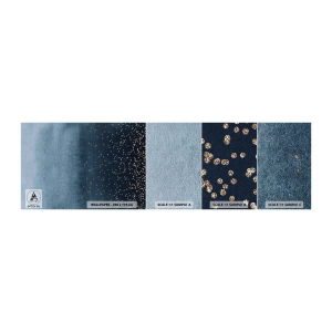 Vzor Fototapety Premium Canvas - Kompozice – modré fáze - Abstrakce, Kus, Design - 100x30 cm
