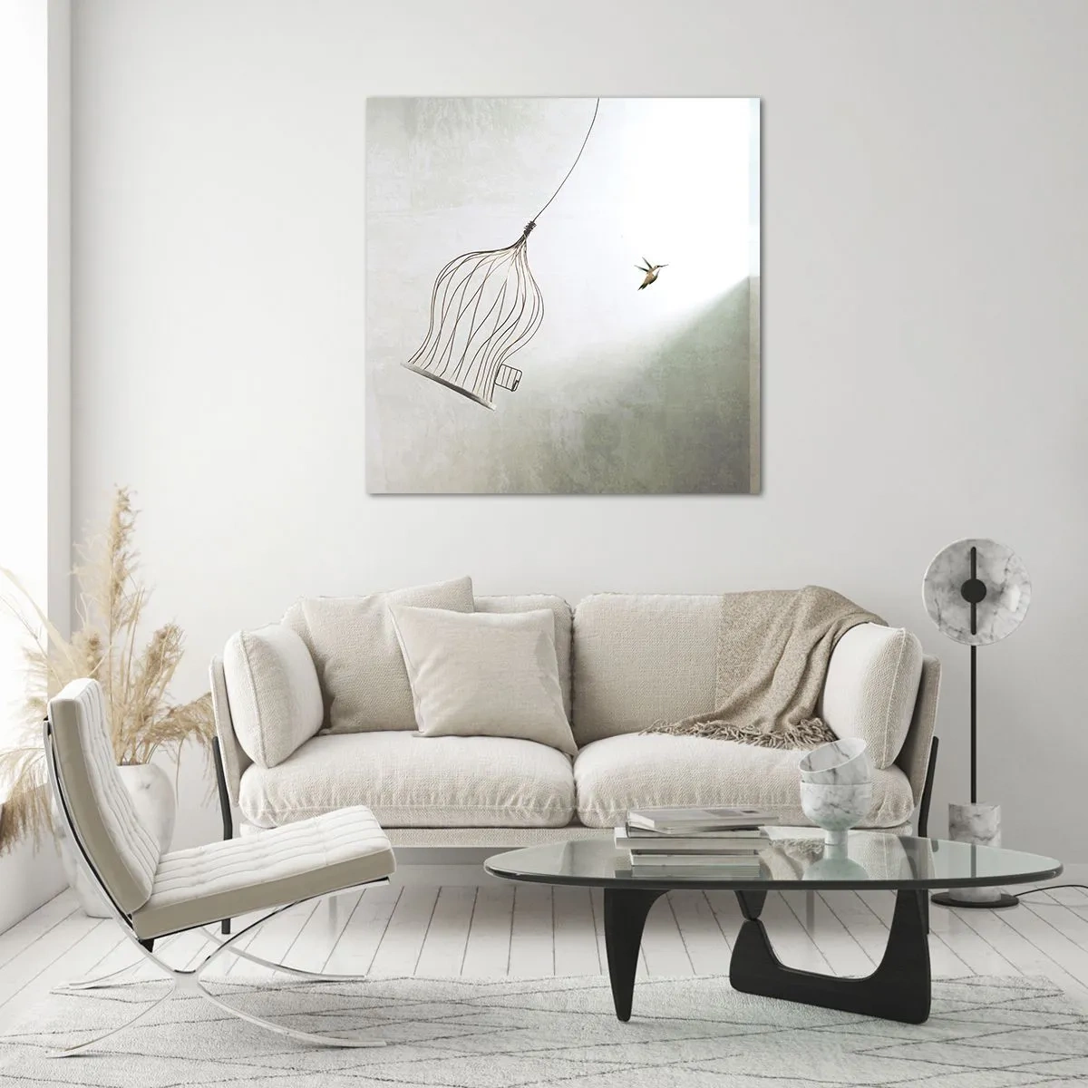 Obraz na skle - Ve svém živlu - 40x40 cm