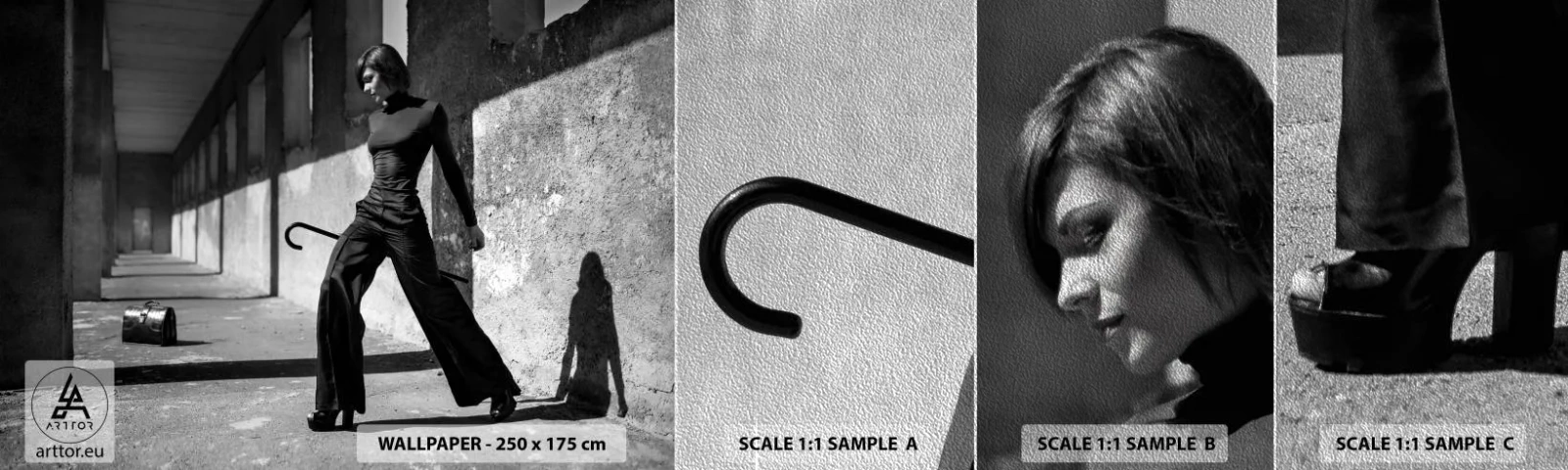 Vzor Fototapety Premium Sand - Městská elegance - Žena, Móda, Modelka - 100x30 cm