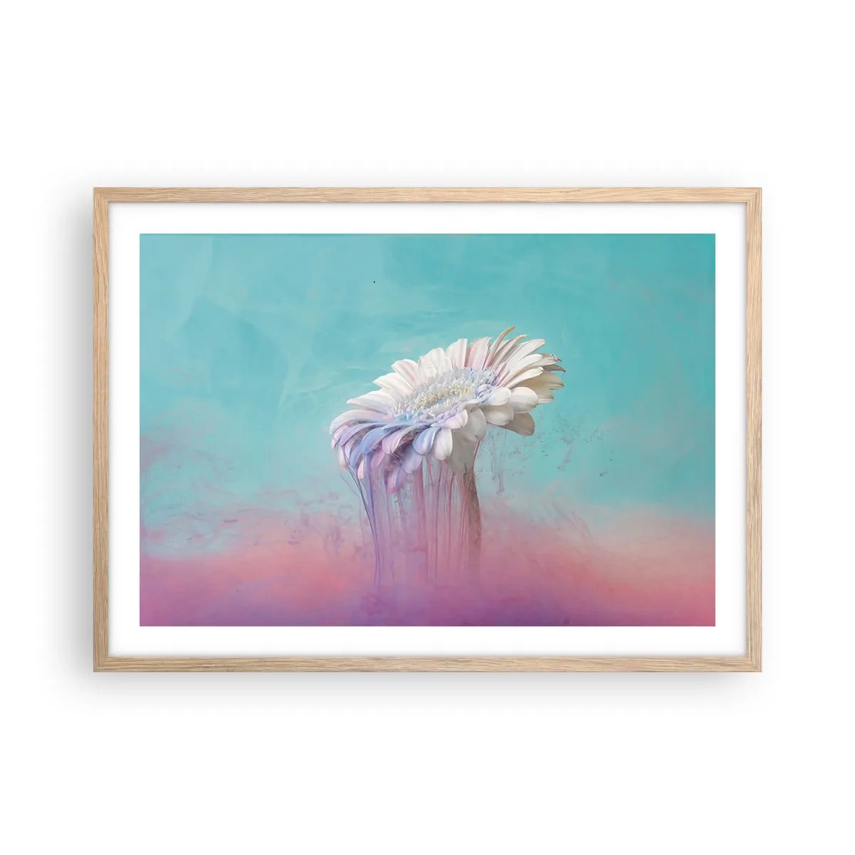 Plakát v rámu světlý dub - Záhrobí květin - 70x50 cm