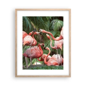 Plakát v rámu světlý dub - Odpolední drby - 40x50 cm