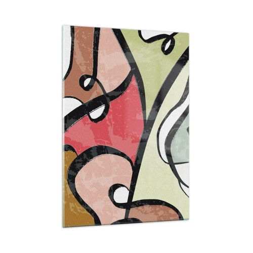 Obraz na skle - Piruety uprostřed barev - 50x70 cm