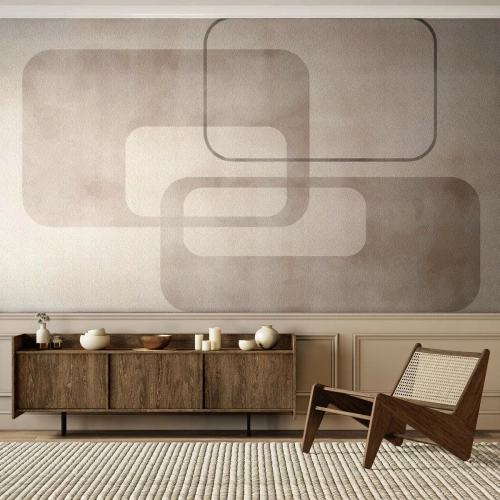 Fototapeta Premium Sand - Geometrická fuga - Tvary, Minimalismus, Jasný - 350x256 cm