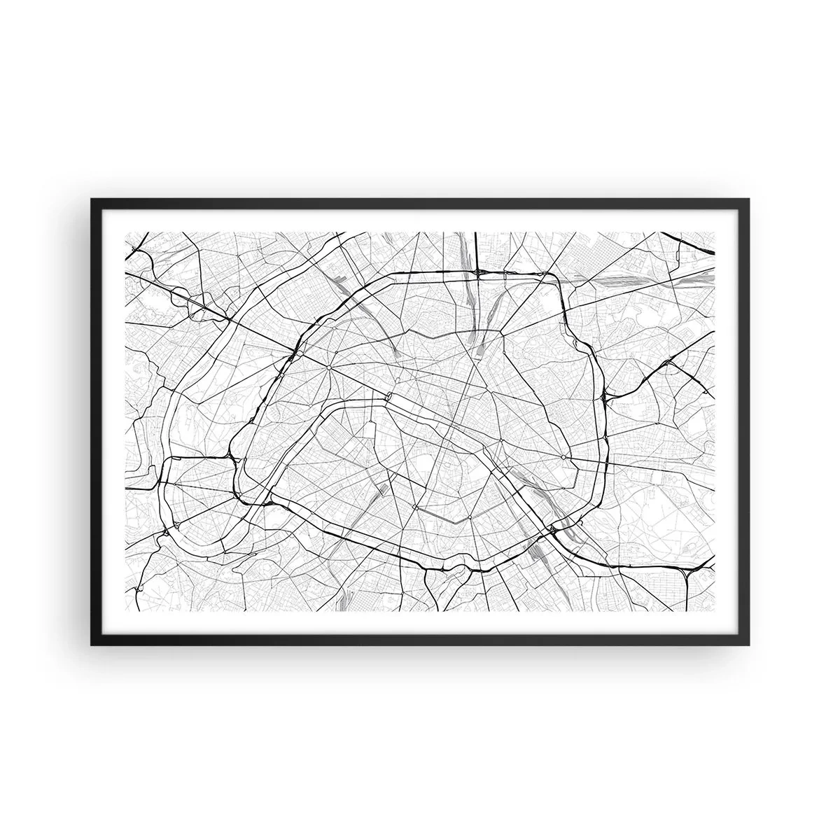 Plakát v černém rámu - Květ Paříže - 91x61 cm