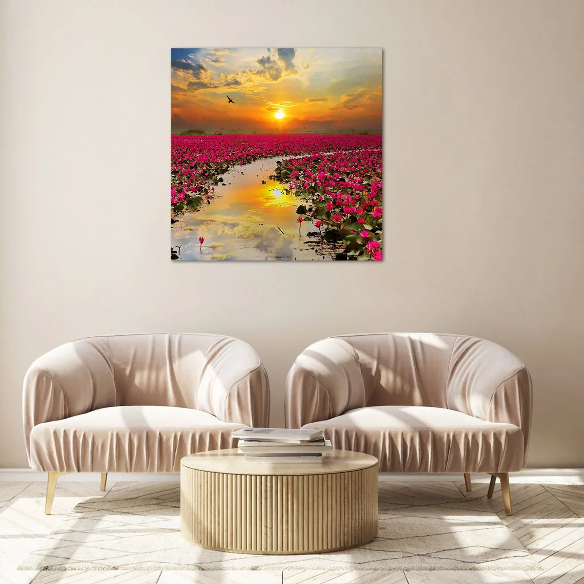 Obraz na skle - Tajemný život jezera - 60x60 cm