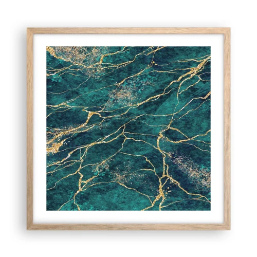 Plakát v rámu světlý dub - Zlatá žíla - 50x50 cm