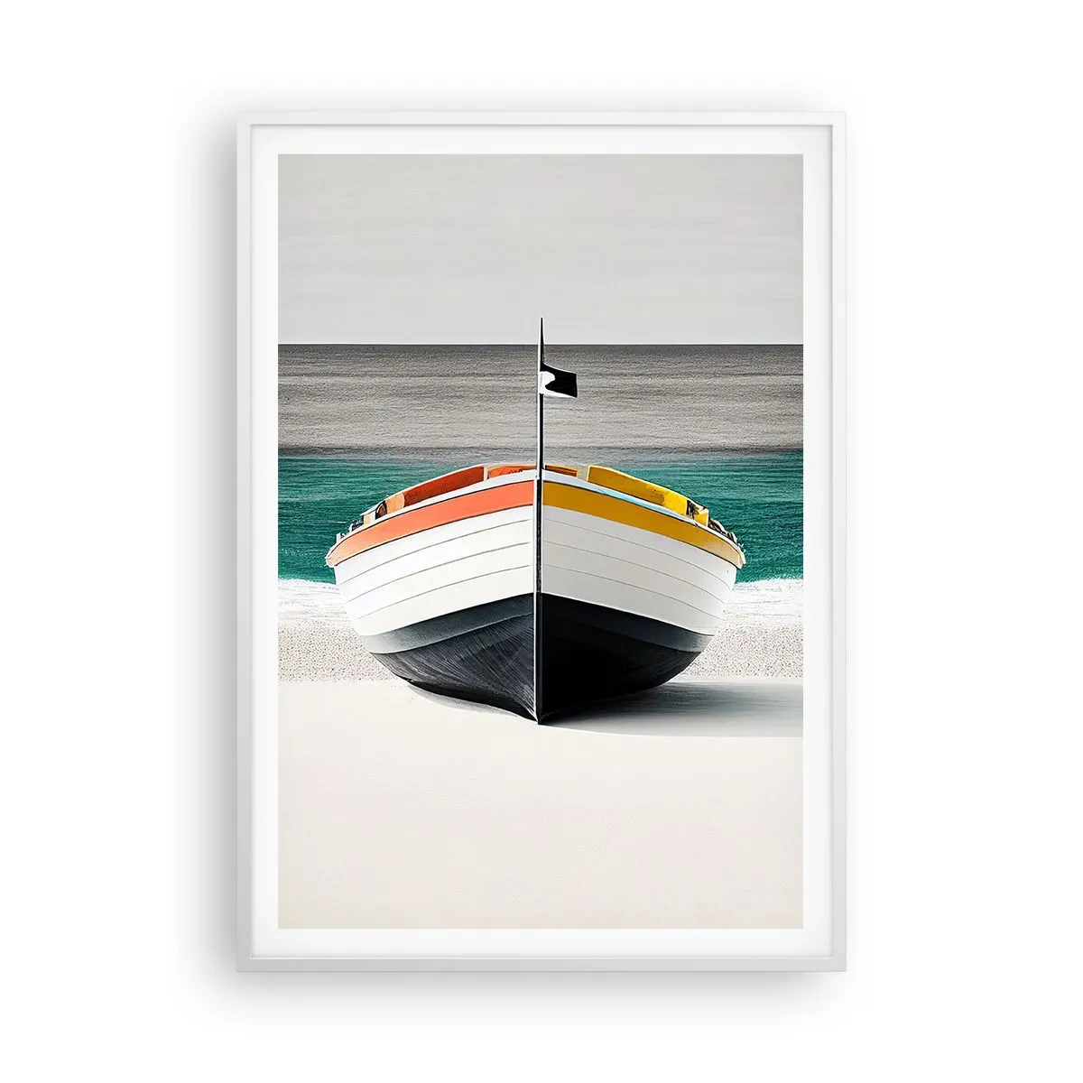 Plakát v bílém rámu - Na správném místě - 70x100 cm