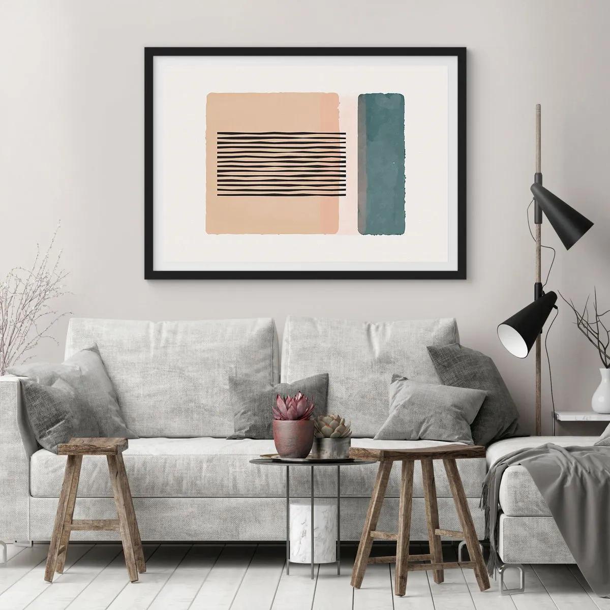 Plakát v černém rámu - Všechno v pořádku - 40x30 cm