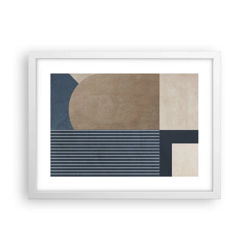 Plakát v bílém rámu - Kompozice jednoduchosti a kulatosti - 40x30 cm