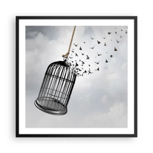 Plakát v černém rámu - Víra… naděje… svoboda! - 60x60 cm