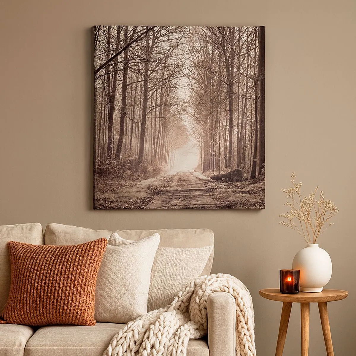 Obraz na plátně - Lesní katedrála - 30x30 cm