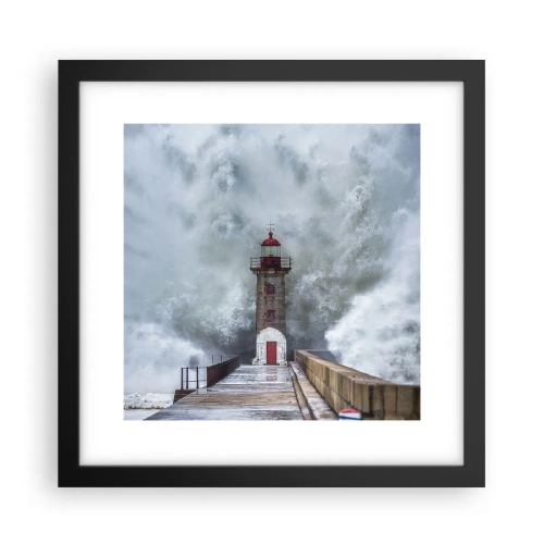 Plakát v černém rámu - Hukot vody, šum větru - 30x30 cm